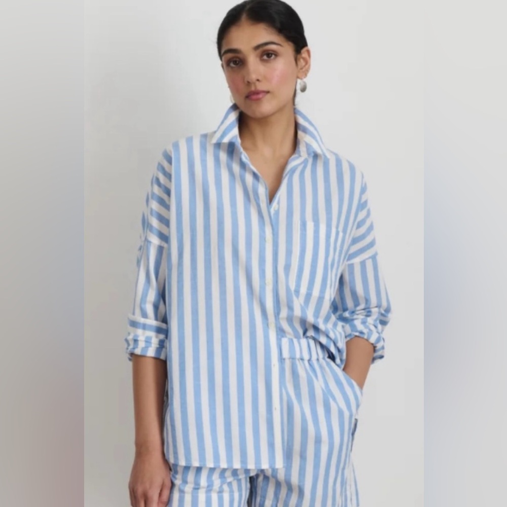 Alex Mill Blue and White Striped Top